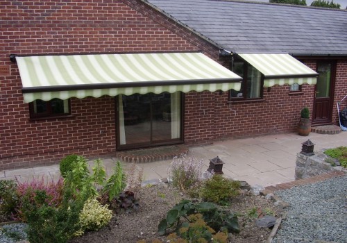 Green Striped Awnings