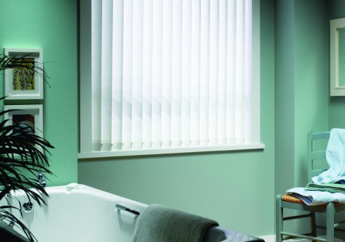 White Bathroom Vertical Blind